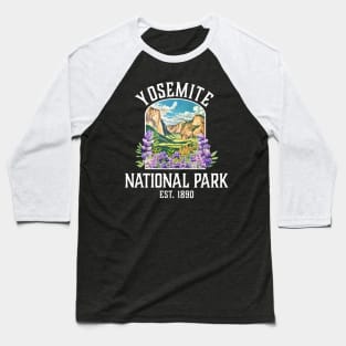Yosemite National Park Lupine Flower Vintage Baseball T-Shirt